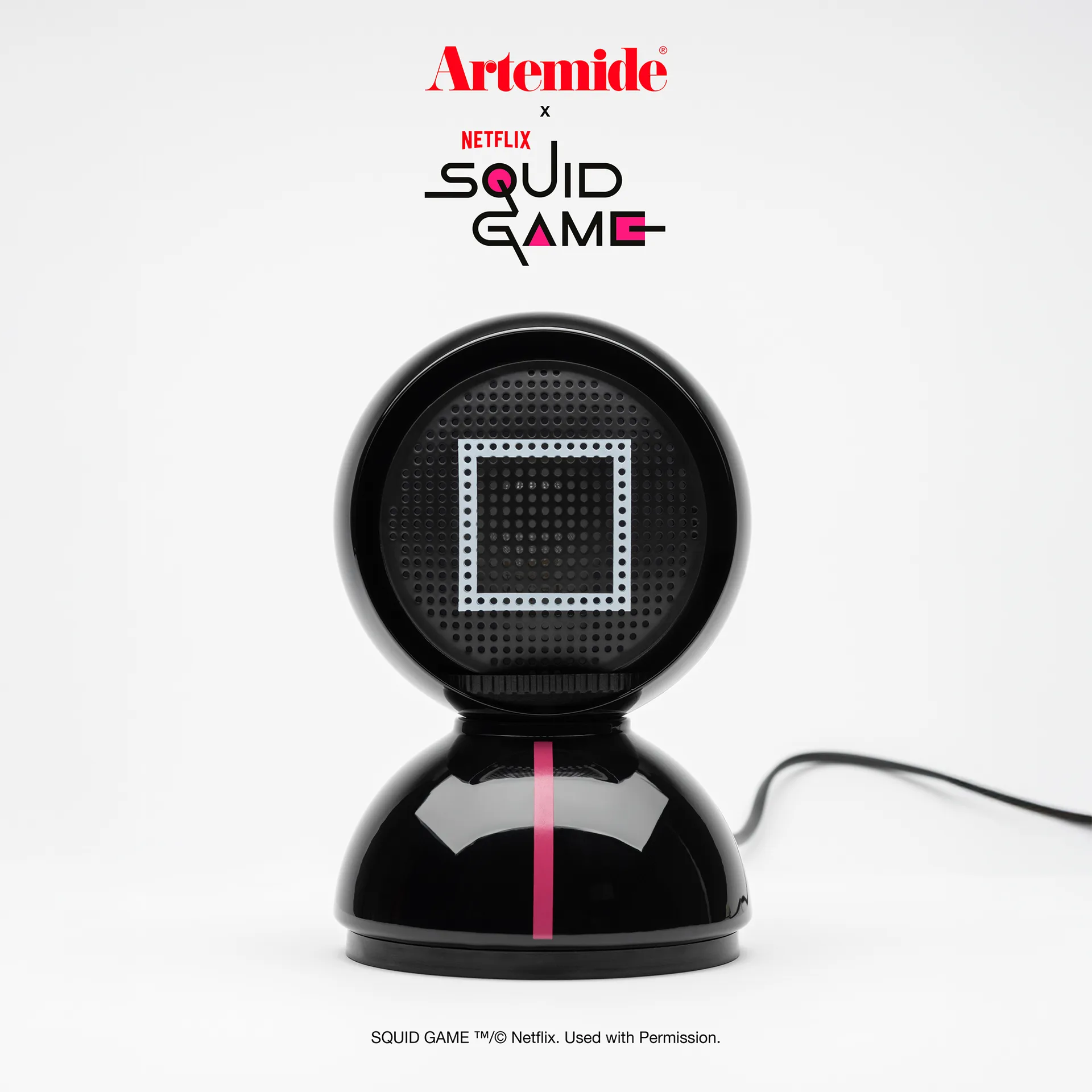 Eclisse x Squid Game table lamp Special Edition, Guard black Artemide