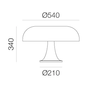 Nesso table lamp, Ruby red Artemide