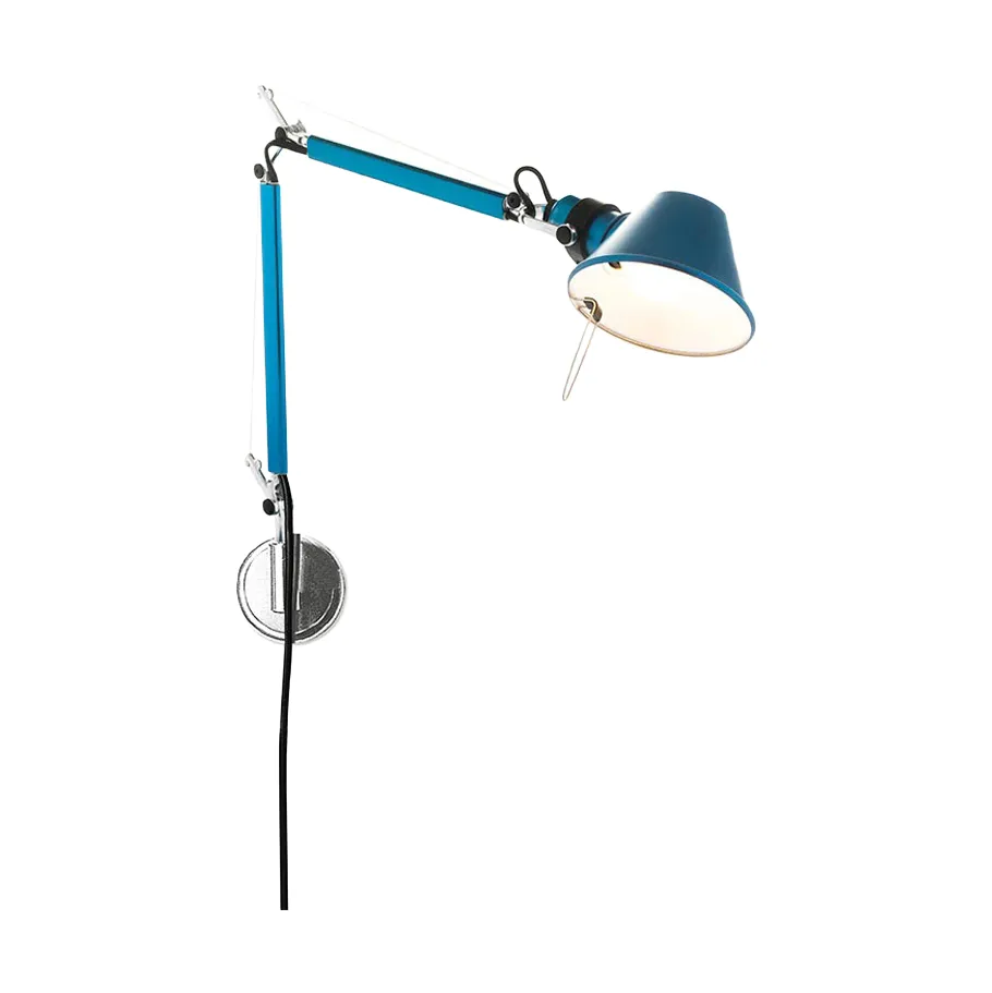 Tolomeo Micro wall lamp - Anodized blue,  Artemide