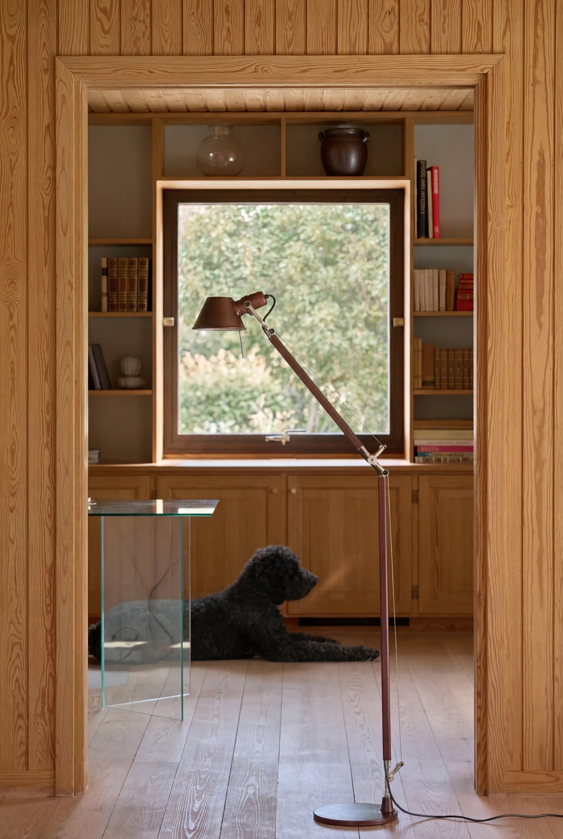 Tolomeo Reading floor lamp E27 special edition - Brown metallic,  Artemide