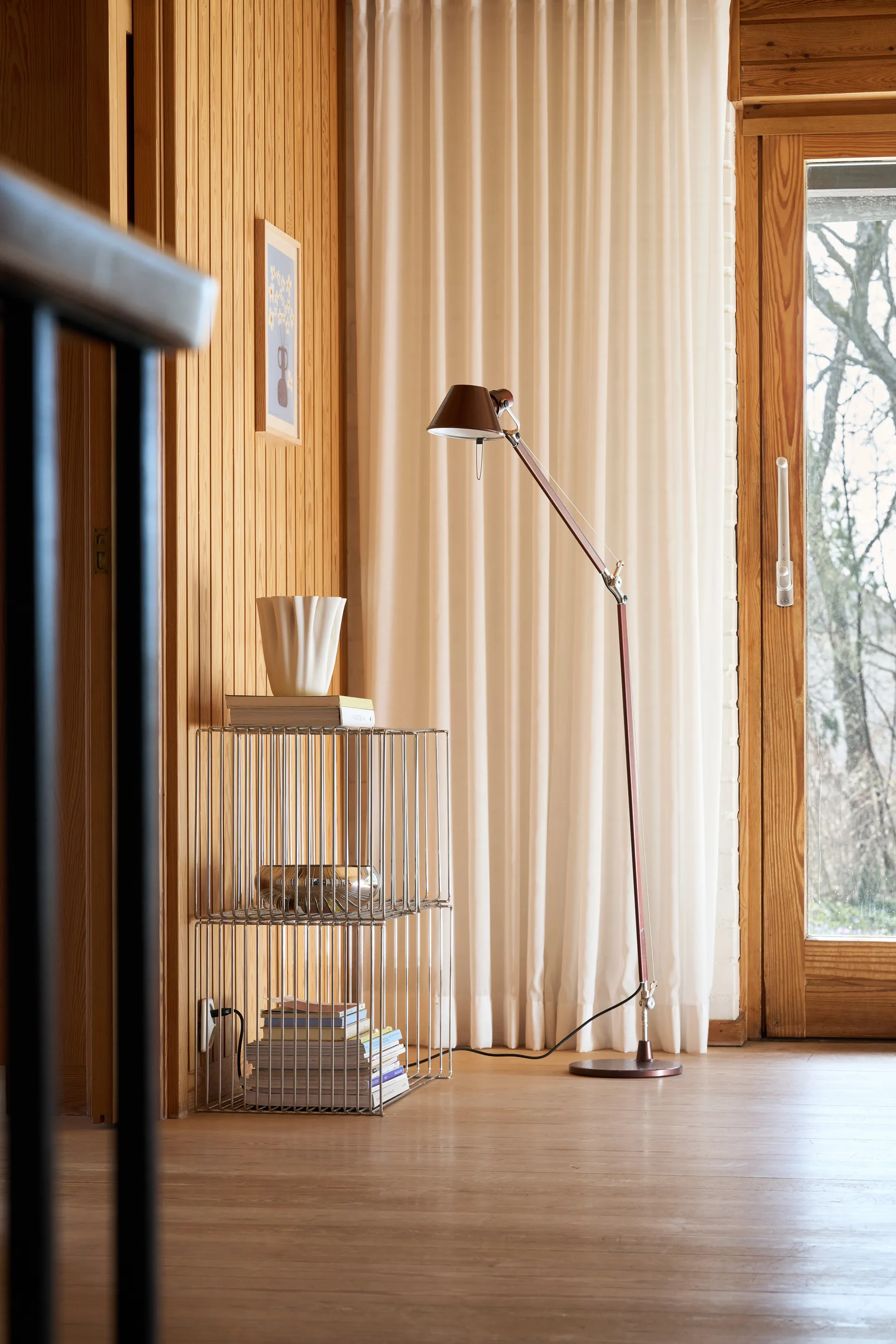 Tolomeo Reading floor lamp E27 special edition - Brown metallic,  Artemide