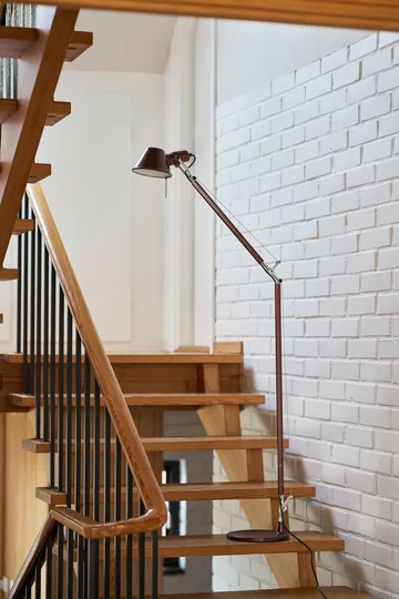Tolomeo Reading floor lamp E27 special edition - Brown metallic - Artemide