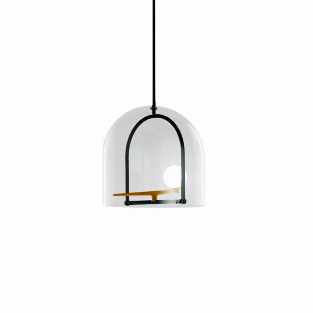 Yanzi S pendant, Black brass Artemide