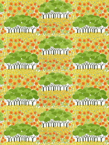 Allé fabric - Yellow-green - Arvidssons Textil