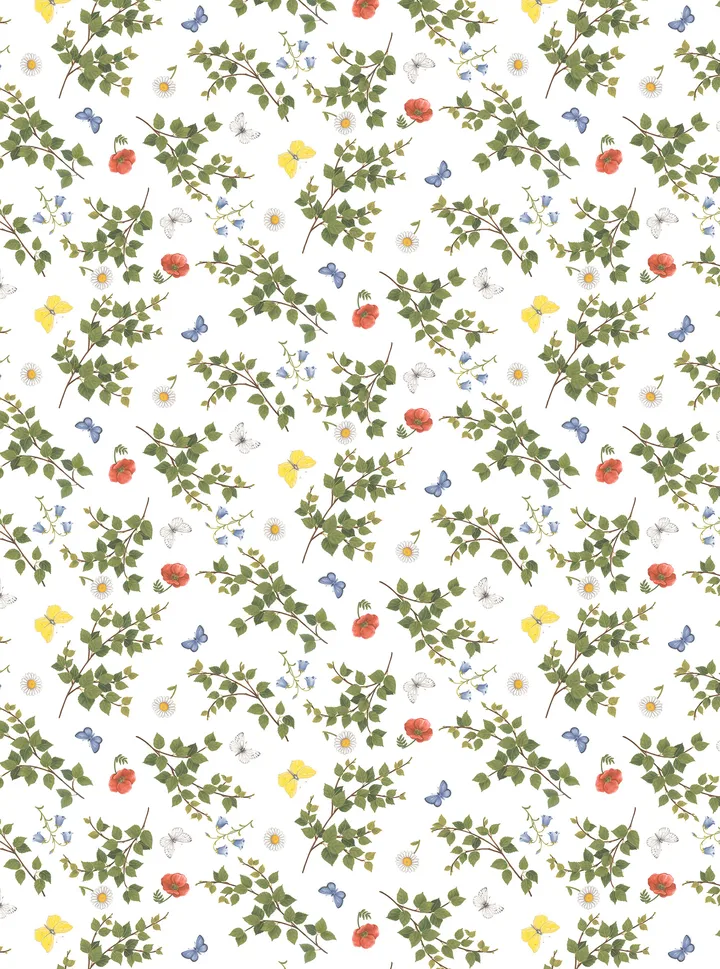 birchäng fabric - Green-multi - Arvidssons Textil