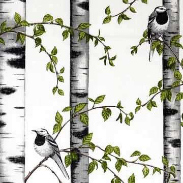 Björkdungen fabric - white - Arvidssons Textil