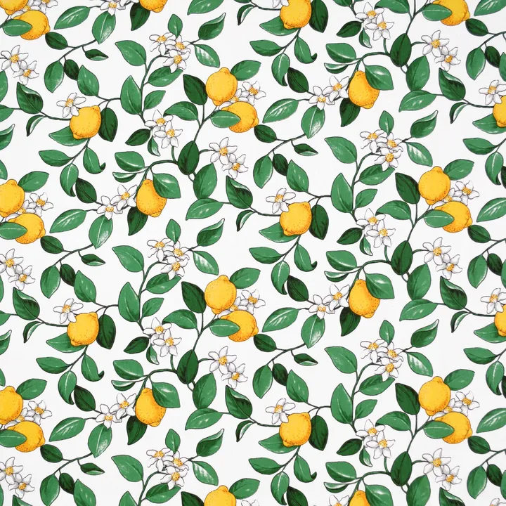 Citronlycka fabric - white - Arvidssons Textil