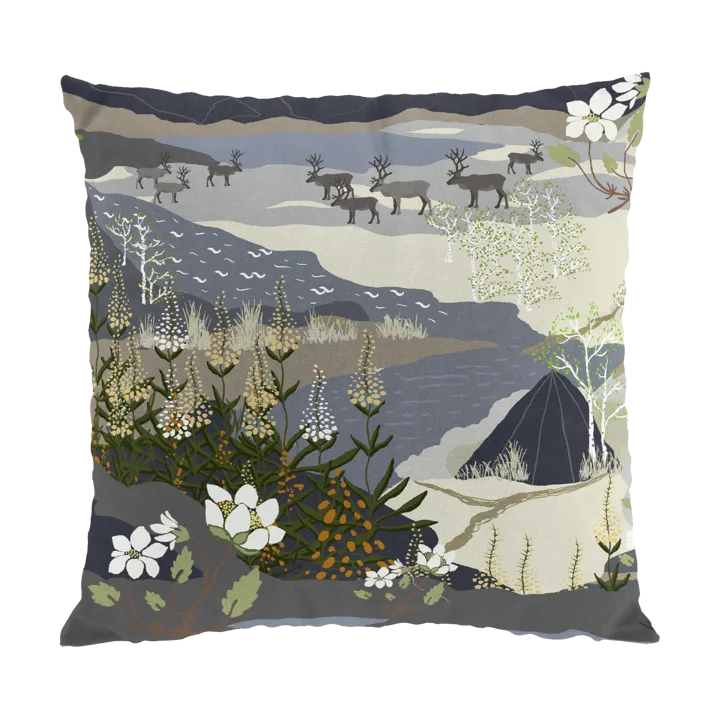 Fjällvandring cushion cover 47x47 cm - Blue - Arvidssons Textil