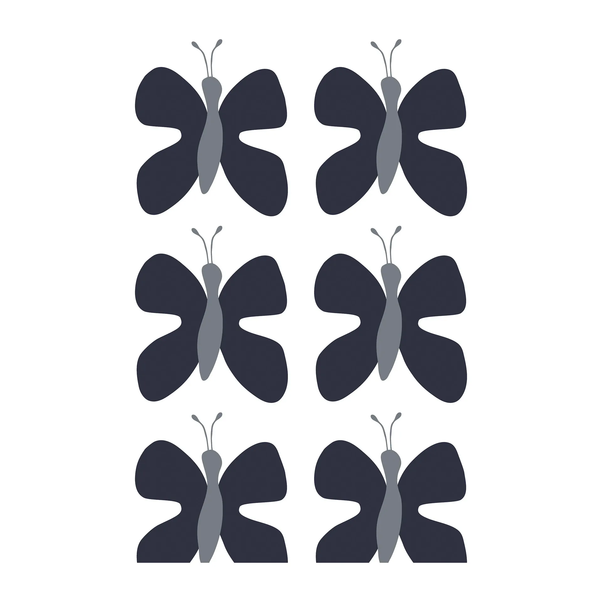 Fjäril fabric, Blue Arvidssons Textil