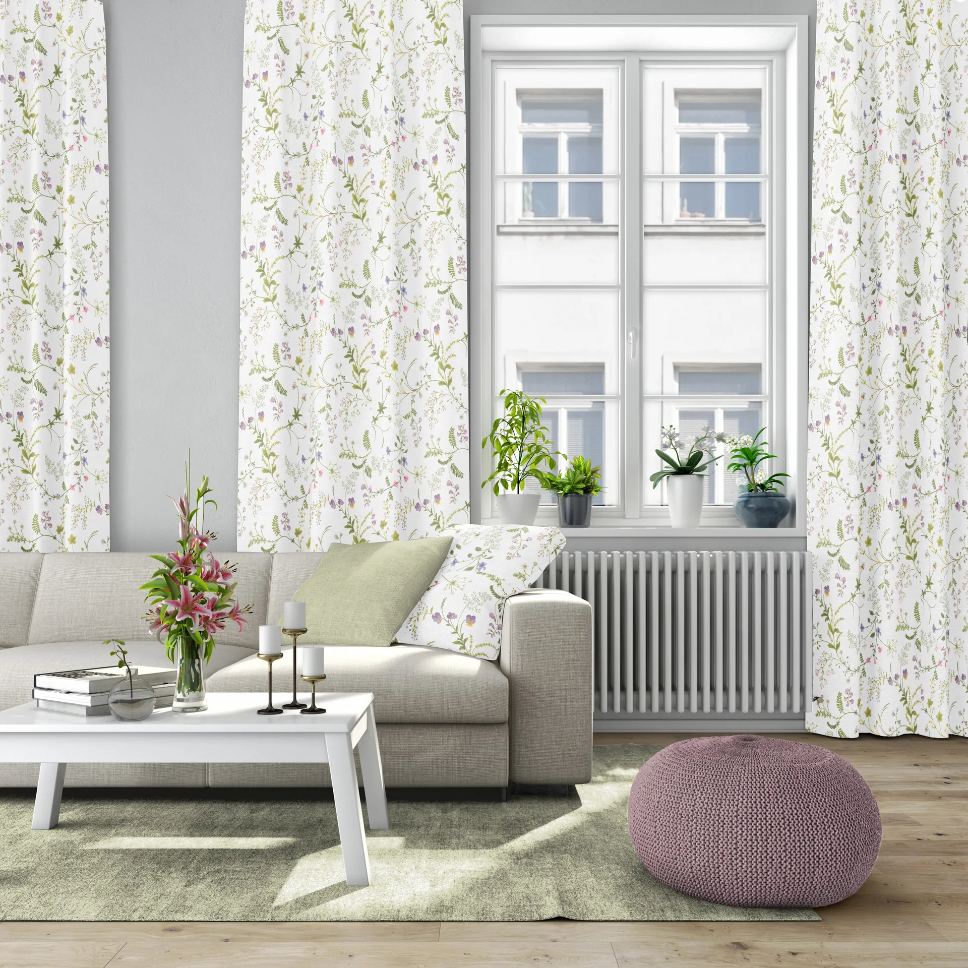 Floral Frenzy fabric, Green Arvidssons Textil