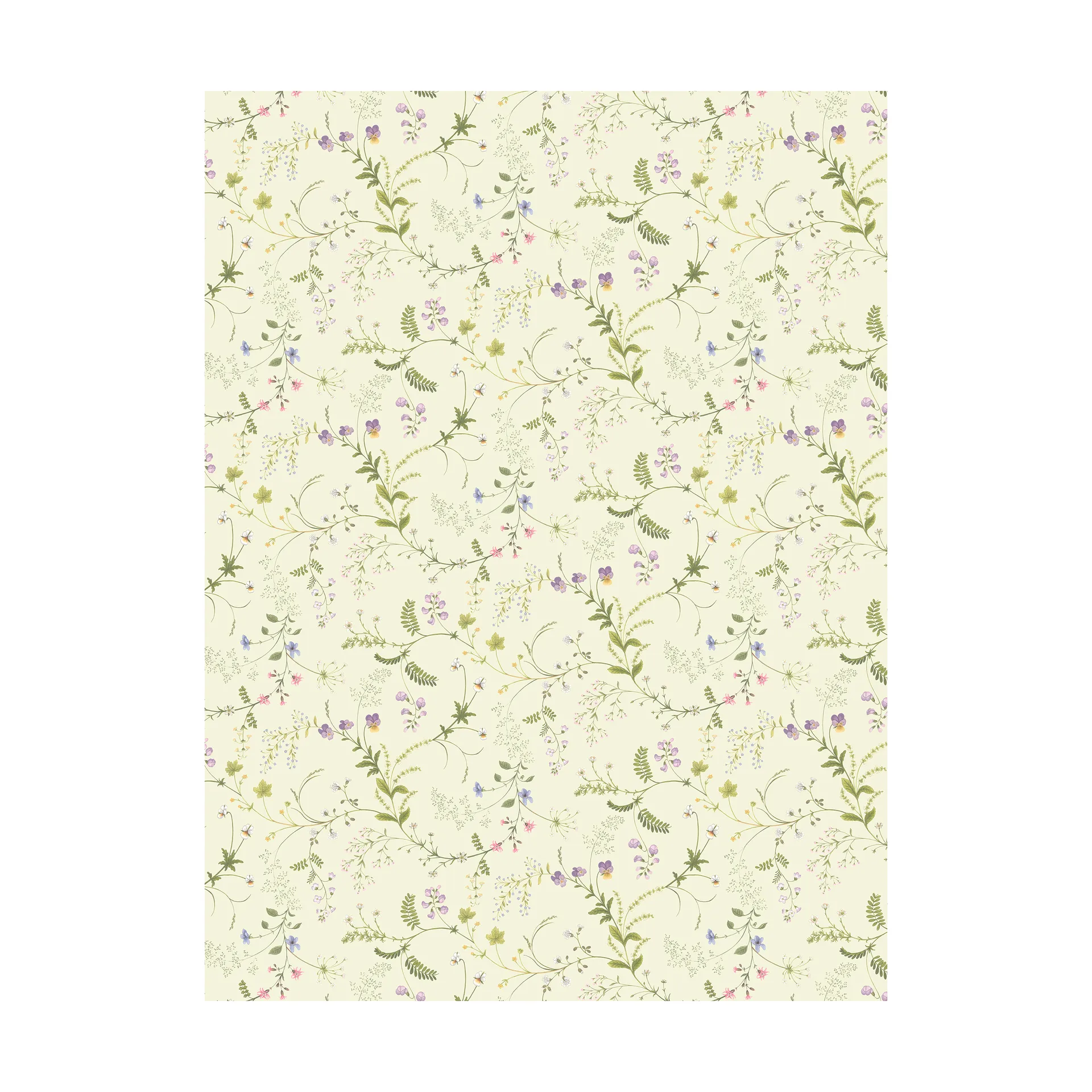 Floral Frenzy fabric, Yellow Arvidssons Textil