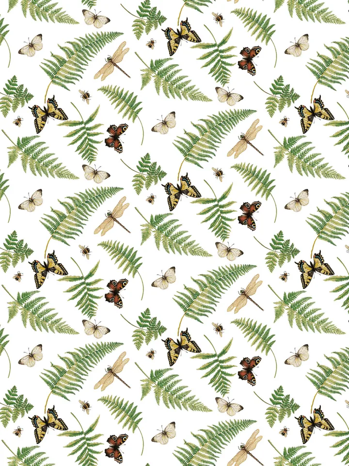 Humlan fabric - Green - Arvidssons Textil