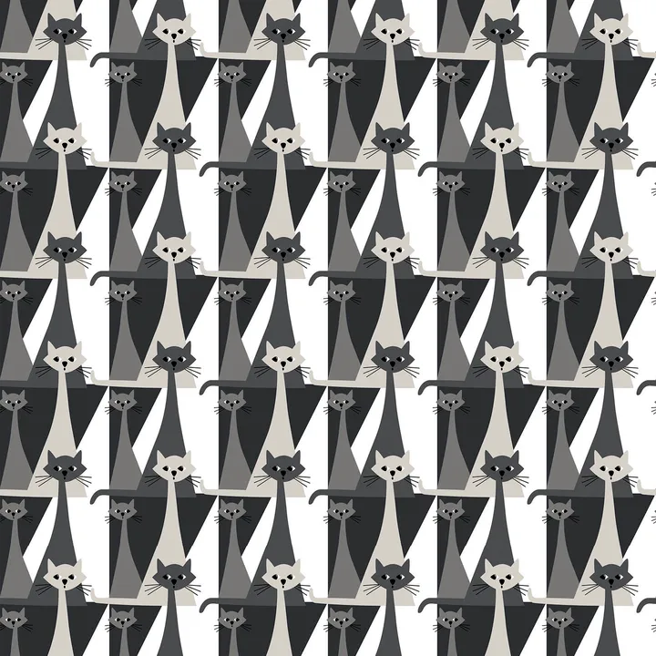 Kitty fabric - Grey - Arvidssons Textil