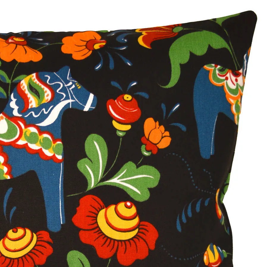 Leksand cushion cover, black Arvidssons Textil