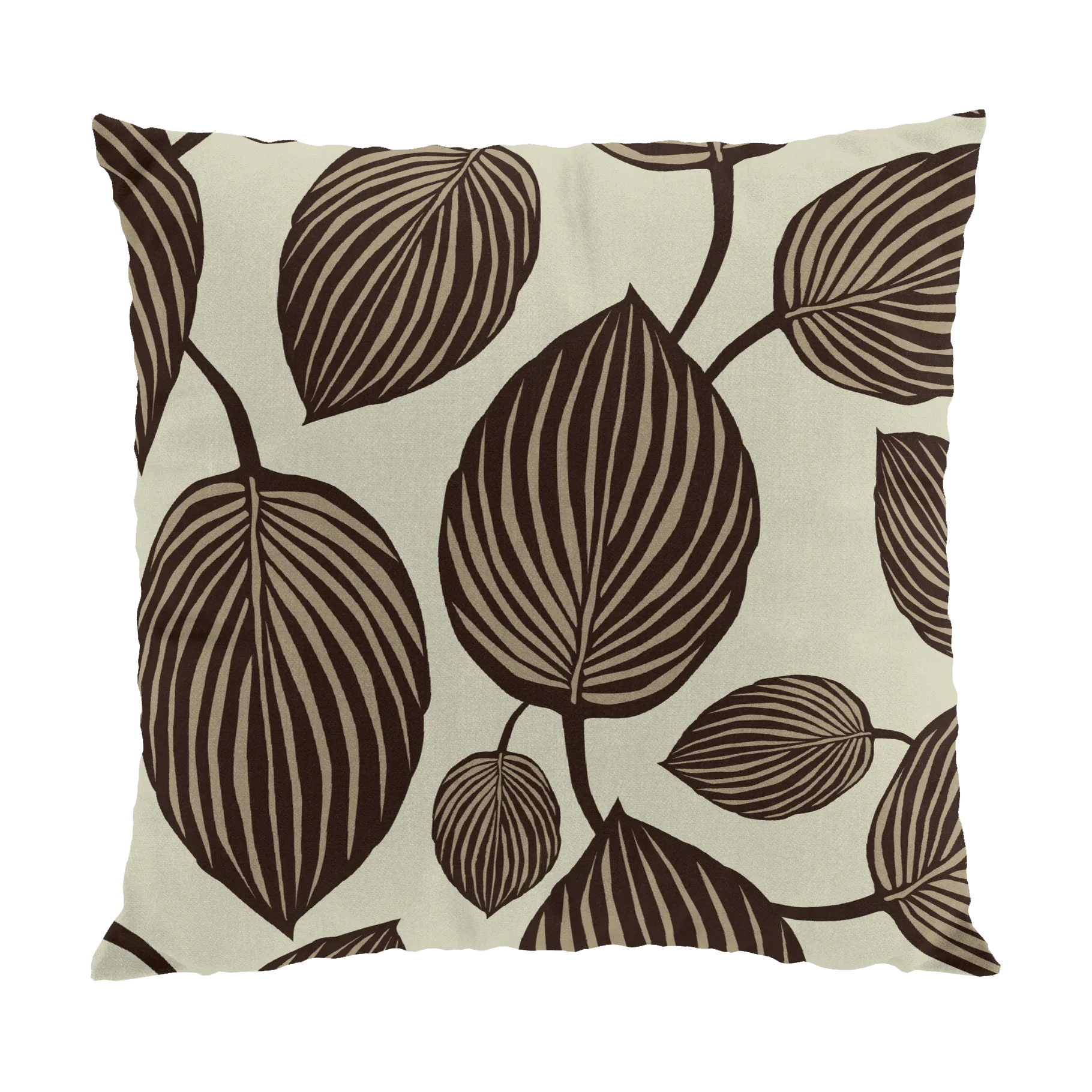 Lyckans blad cushion cover 45x45 cm, Brown Arvidssons Textil