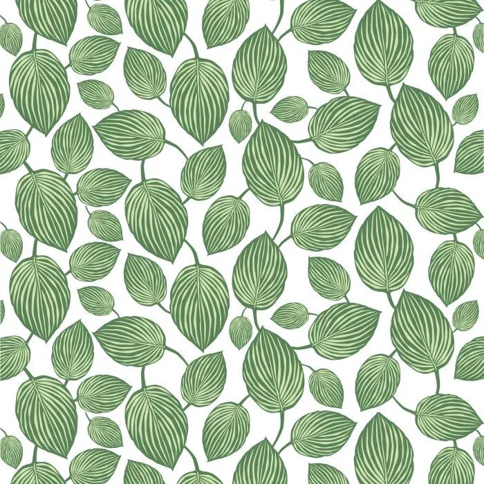 Lyckans blad fabric - green - Arvidssons Textil