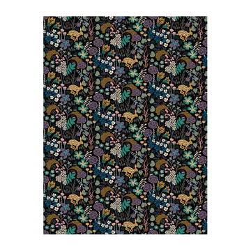 Lyckeflykt fabric - Black - Arvidssons Textil
