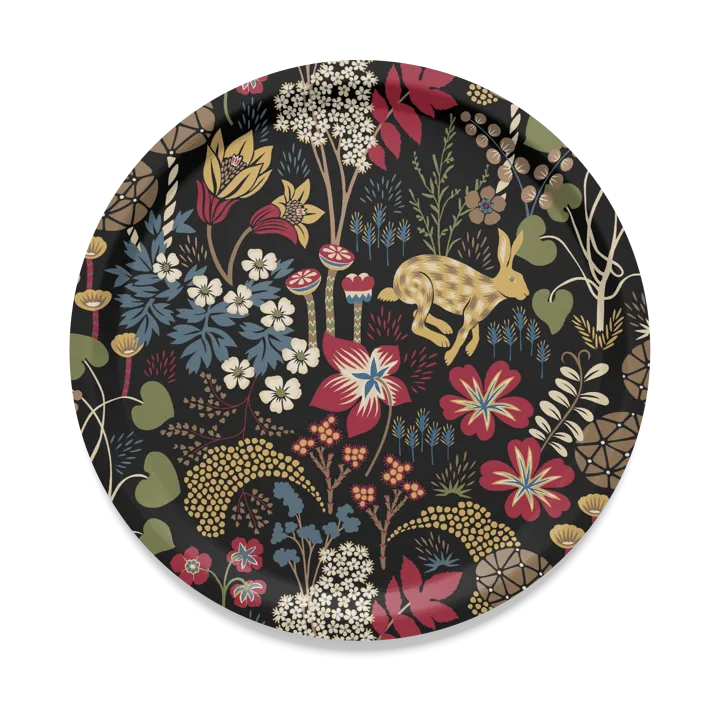 Lyckeflykt tray Ø31 cm - Red-brown - Arvidssons Textil