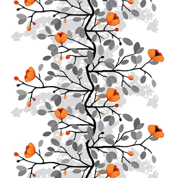 Ofelia fabric - orange - Arvidssons Textil