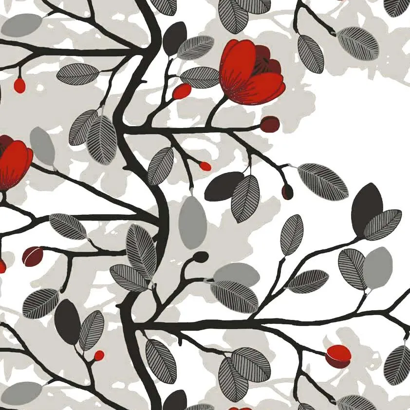 Ofelia oilcloth, red-brown Arvidssons Textil