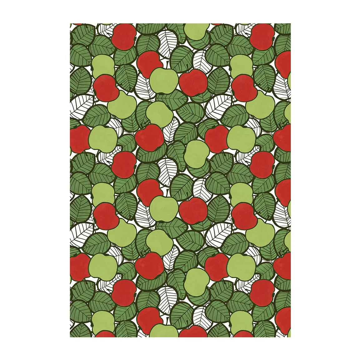Päppel fabric, Green-red Arvidssons Textil