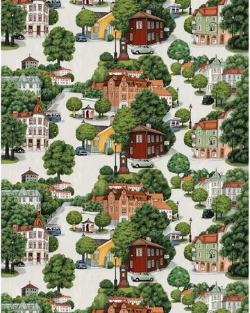 Sommarstad fabric - Green - Arvidssons Textil