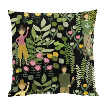 Trädgård cushion cover 47x47 cm - Black-green - Arvidssons Textil