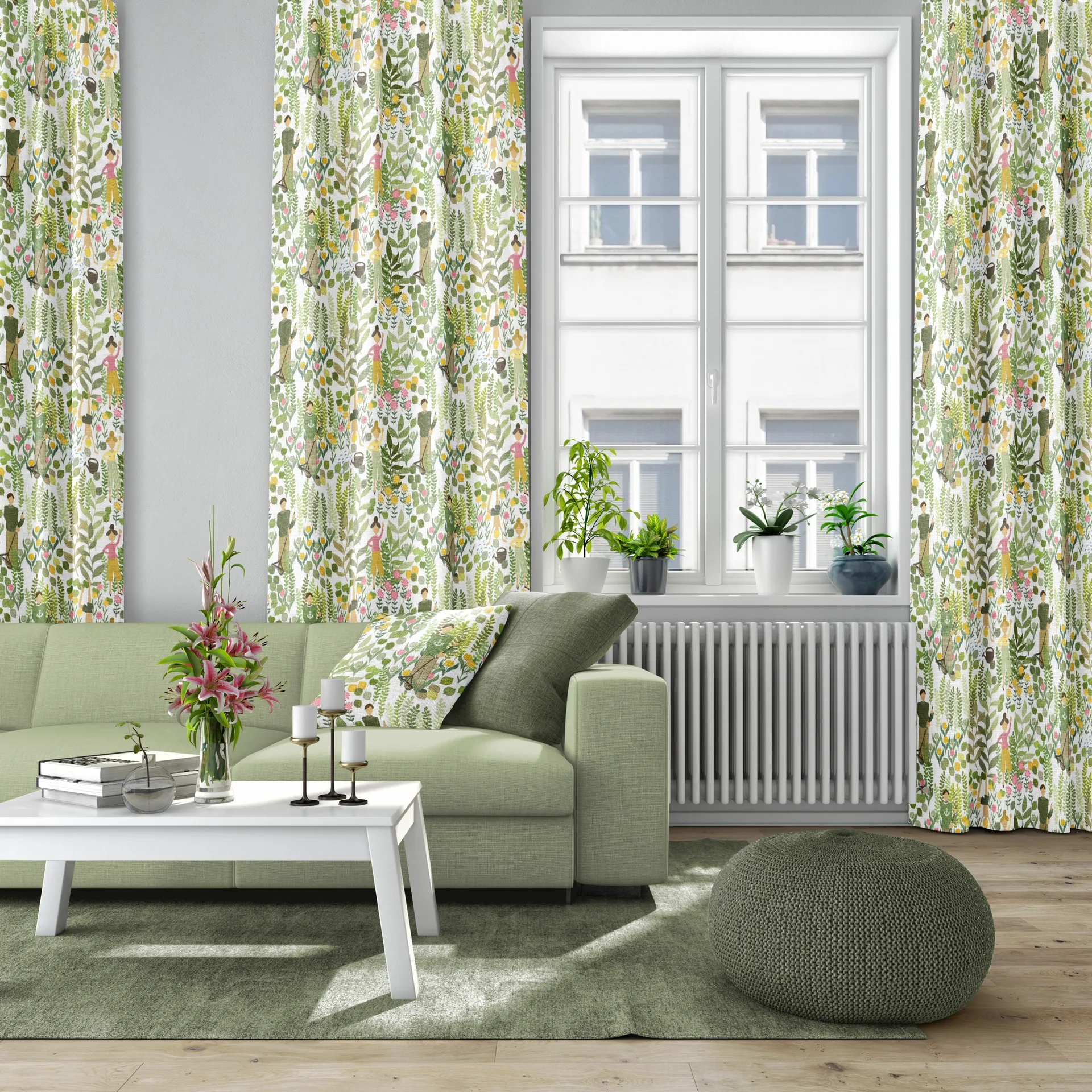 Trädgård cushion cover 47x47 cm, Green Arvidssons Textil