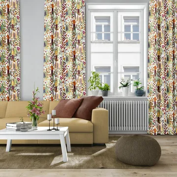 Trädgård fabric - rust - Arvidssons Textil