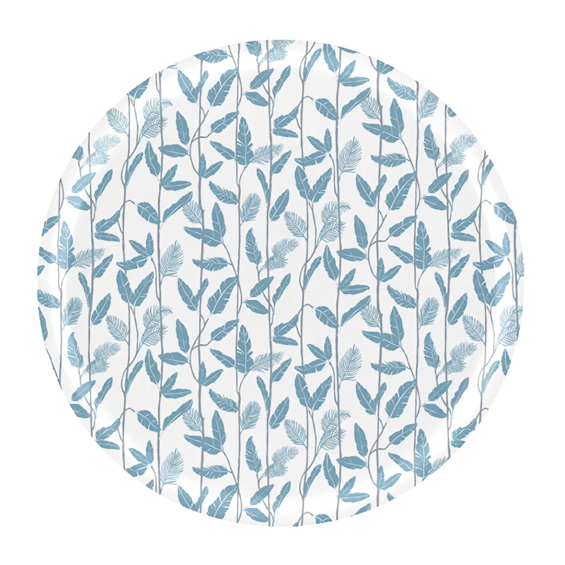 Mougli Blue tray Ø38 cm, Blue-white Åry Home