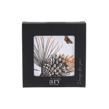 Pine Cone coaster 6-pack - cotton white - Åry Home