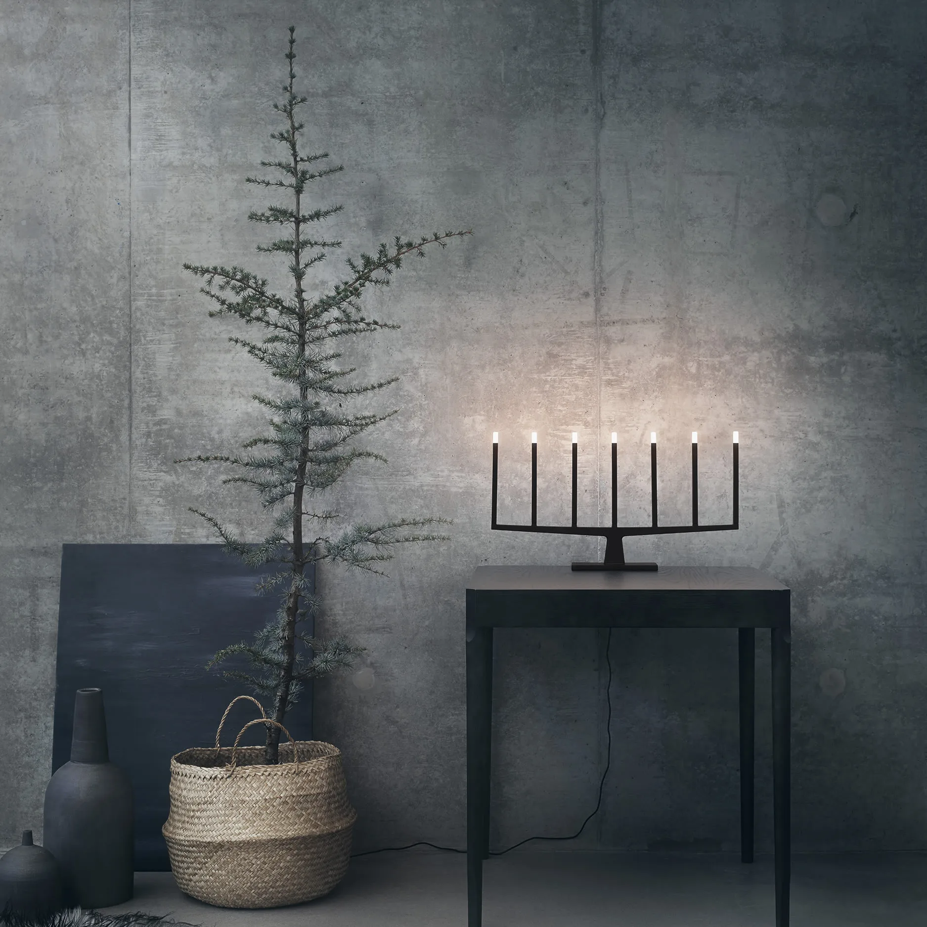 Adventure advent candle 7-arms, black Ateljé Lyktan
