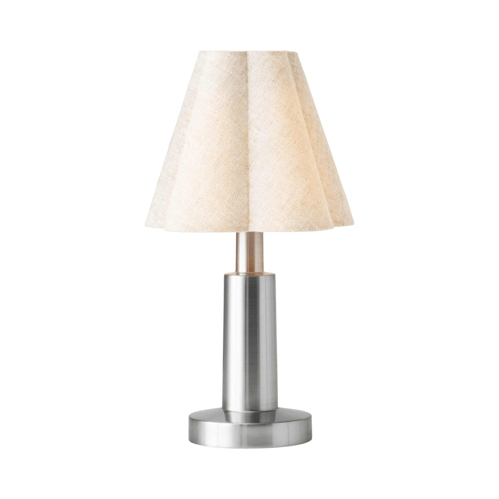Admiral portable table lamp, Chrome-linen, 27 cm Audo Copenhagen