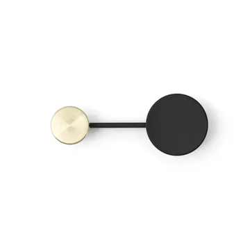Afteroom clothes hanger small - Black-brass - Audo Copenhagen