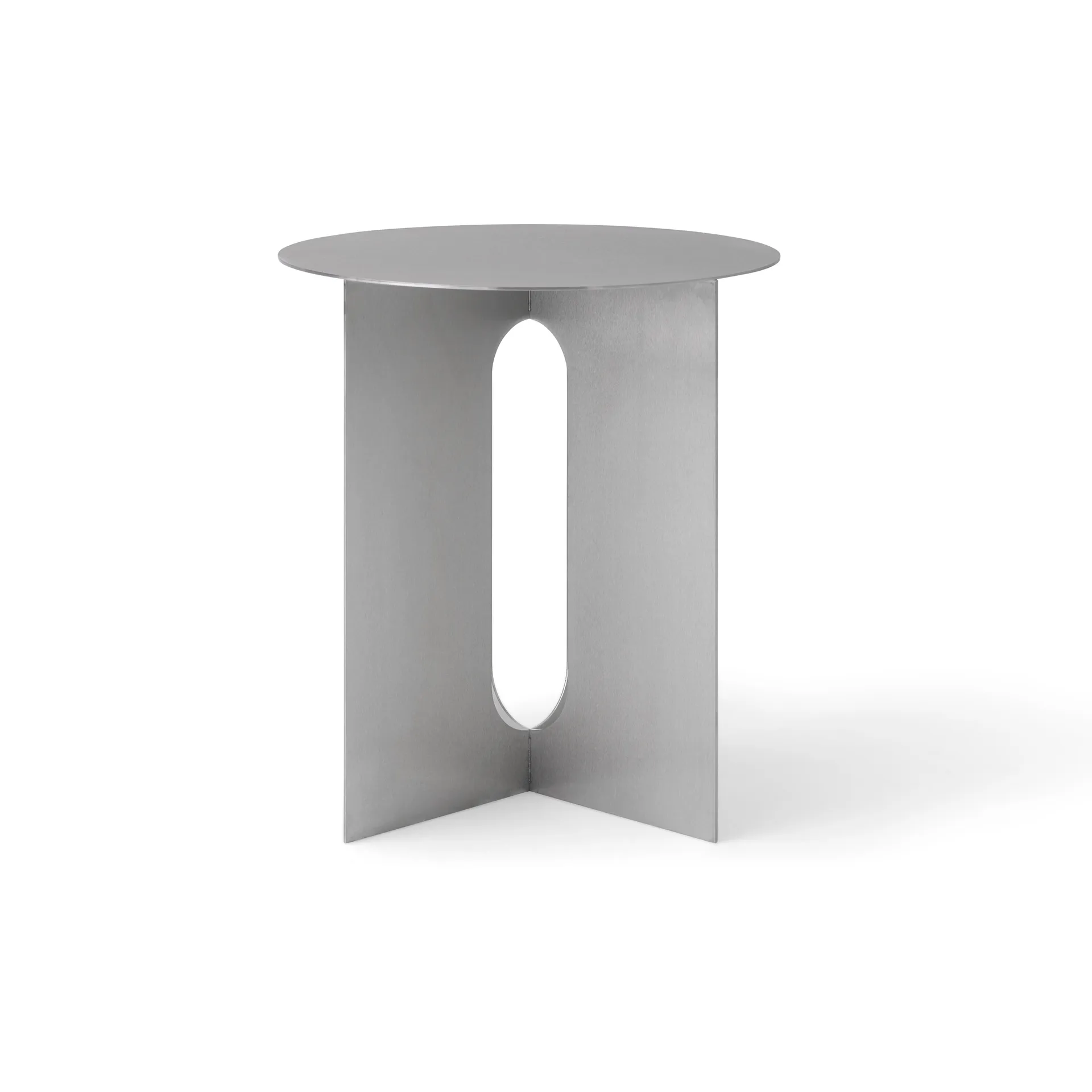 Androgyne side table Ø40x43 cm, Brushed steel Audo Copenhagen