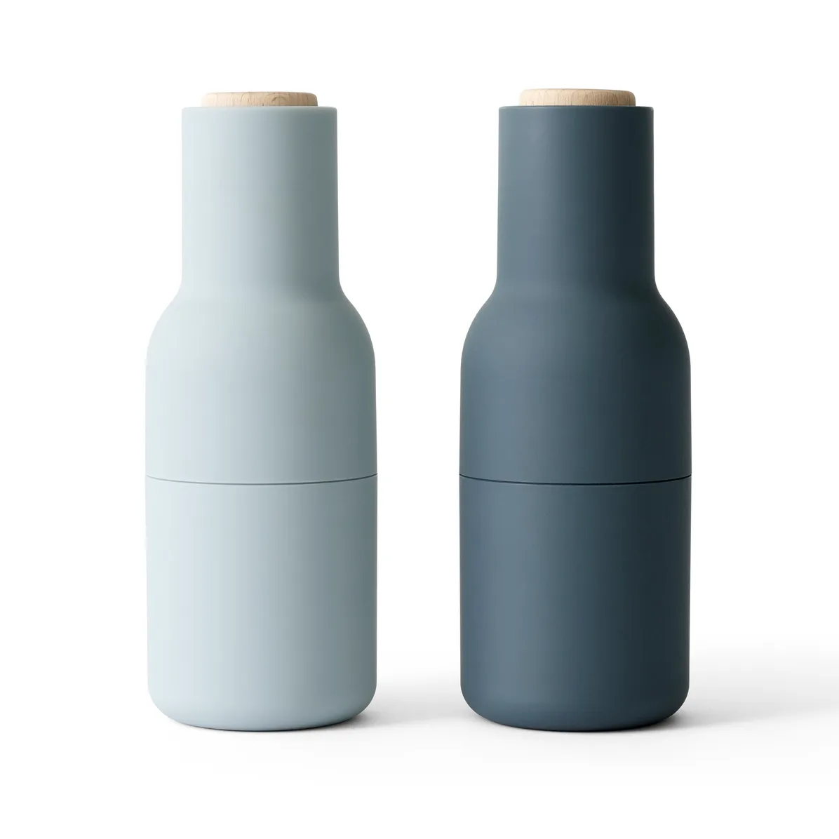 Bottle Grinder spice mill 2-pack, blues (beech-wood lid) Audo Copenhagen