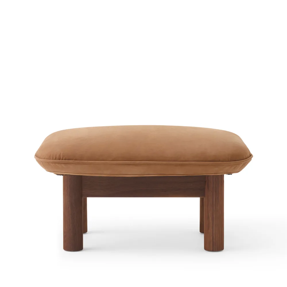 Brasilia footstool, Dunes camel 21004 brown-walnut Audo Copenhagen