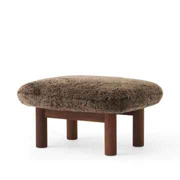 Brasilia footstool - Sheepskin root brown-walnut - Audo Copenhagen
