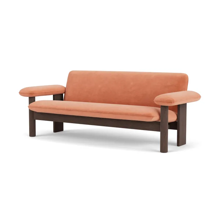 Brasilia sofa 2-seats - Dark oak-Avalon 012 - Audo Copenhagen