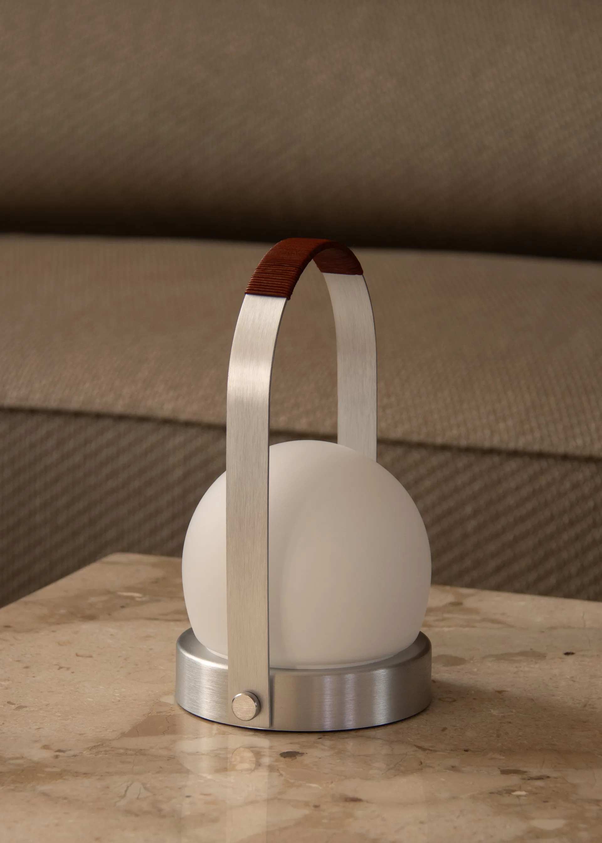 Carrie portable table lamp, Brushed aluminium Audo Copenhagen