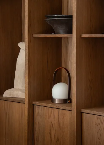 Carrie portable table lamp - Brushed aluminium - Audo Copenhagen