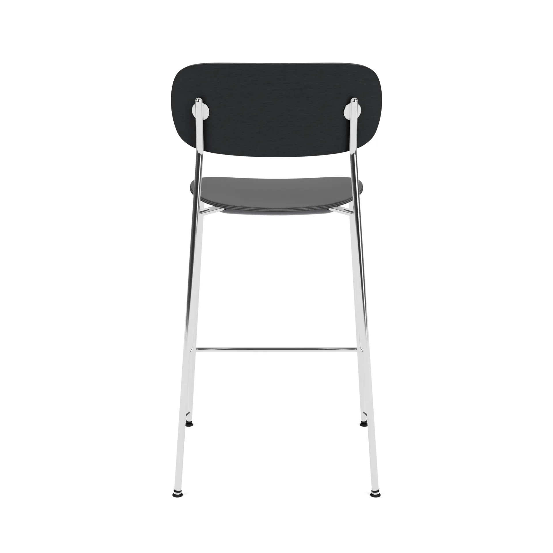 Co Bar Chair bar stool, Black oak-chromed steel, 65 cm Audo Copenhagen
