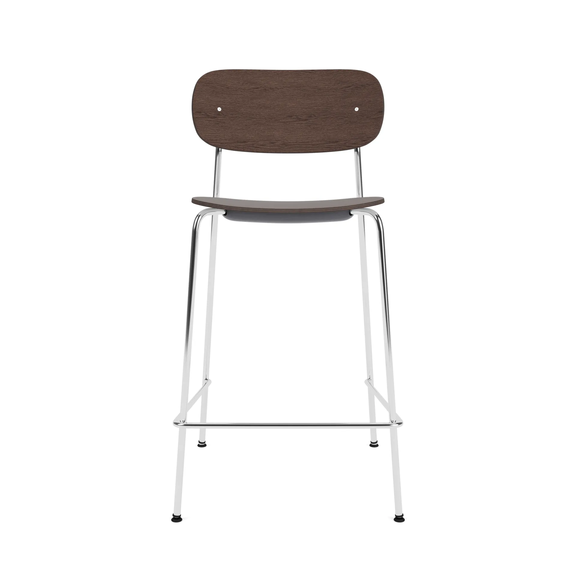 Co Bar Chair bar stool, Dark stained oak-chromed steel, 65 cm Audo Copenhagen