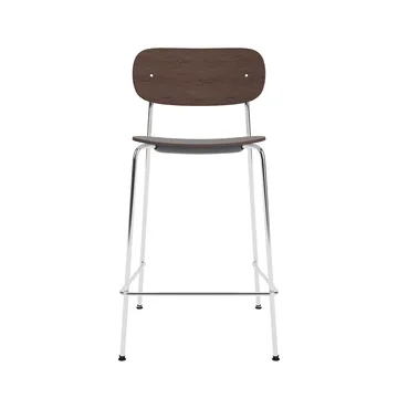 Co Bar Chair bar stool - Dark stained oak-chromed steel, 65 cm - Audo Copenhagen