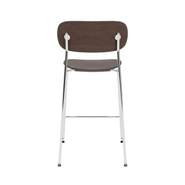 Co Bar Chair bar stool - Dark stained oak-chromed steel, 65 cm - Audo Copenhagen