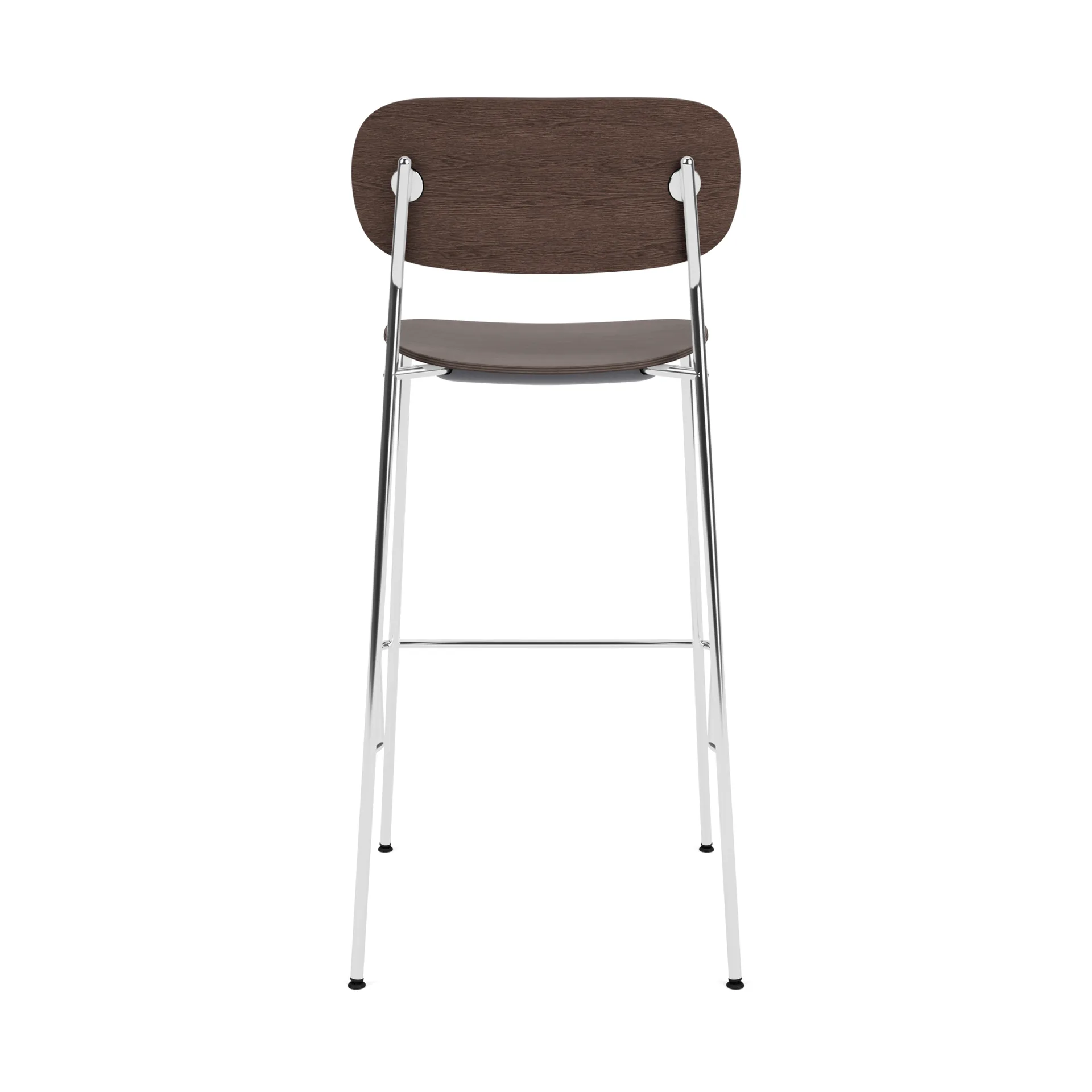 Co Bar Chair bar stool, Dark stained oak-chromed steel, 75 cm Audo Copenhagen