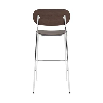 Co Bar Chair bar stool - Dark stained oak-chromed steel, 75 cm - Audo Copenhagen