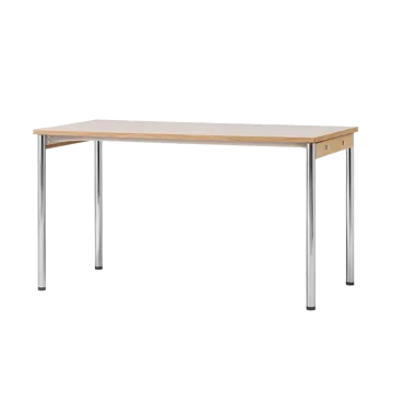 Co Table conference table 140x70cm - Chrome, laminate creme - Audo Copenhagen