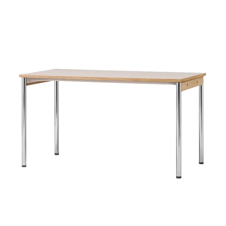 Co Table conference table 140x70cm - Chrome, laminate creme - Audo Copenhagen