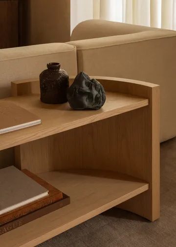 Crescent shelf - Untreated oak, 150x60 cm - Audo Copenhagen
